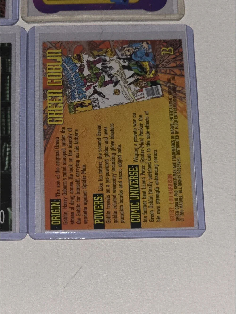 Marvel Spiderman Green Goblin Hobgoblin VTG Chase Card LOT Greatest Moments +